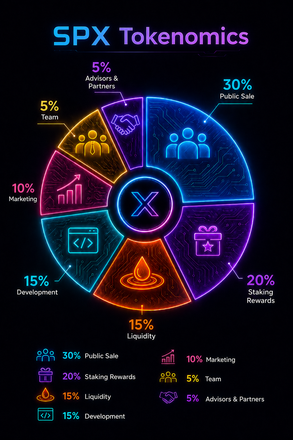 SPX88K tokenomics distribution